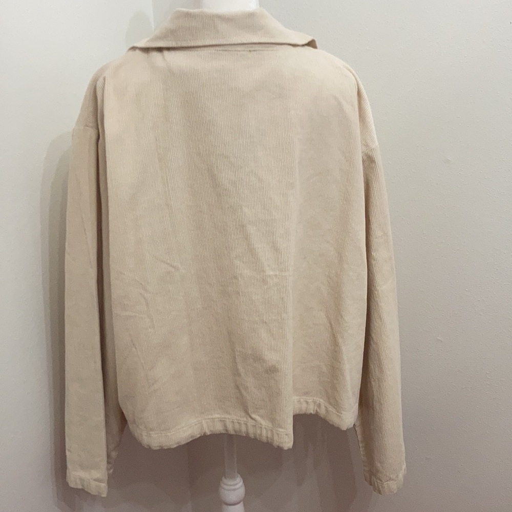 NWT Glitzy Girlz Corduroy Beige Crop Jacket Plus Size  Size 5X - Picture 6 of 11